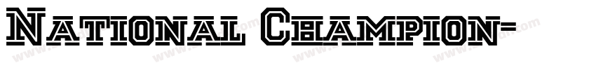 National Champion字体转换